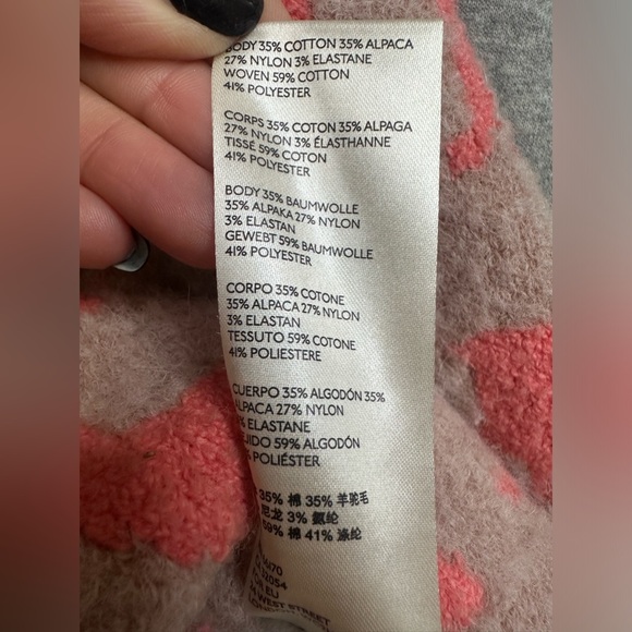 Free People Alpaca My Bags Hoodie Womens XS Sweatshirt Hi Lo Oversize Boho Rare - Picture 15 of 17